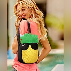 NWT Pineapple Lunch Tote Drink Cooler Beach Bag Victoria Secret Pink